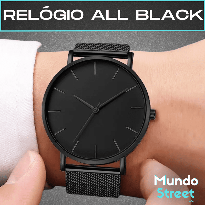 Kit Relógio Silver + Relógio All Black - Compre 1 Leve 2