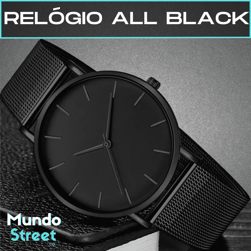 Kit Relógio Silver + Relógio All Black - Compre 1 Leve 2